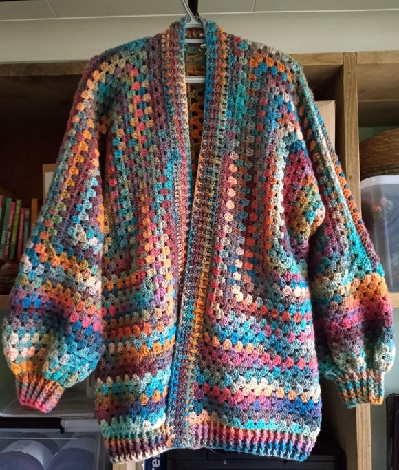 Granny Stitch Hexagon Cardigan